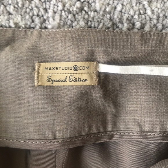 Max Studio Tan / Grey Trouser Pants Size 4 - Picture 3 of 4